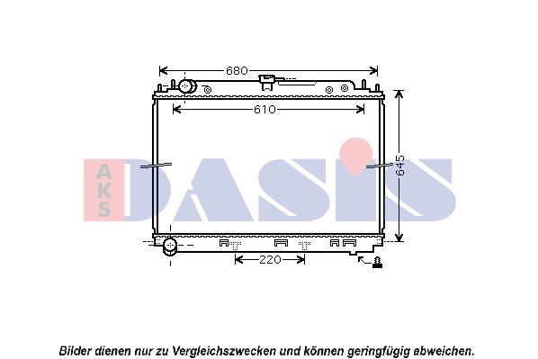 AKS DASIS radiatorius, variklio aušinimas 070138N